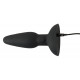 Черная анальная вибропробка с пульсацией в нижней части Thumping Anus Butt Plug - 15 см.