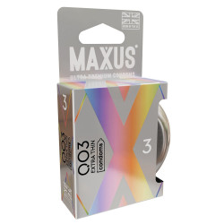 Экстремально тонкие презервативы в железном кейсе MAXUS 003 Extra Thin - 3 шт.