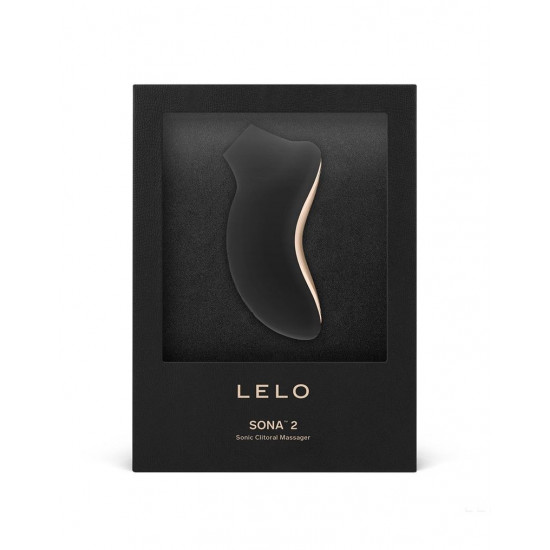 Черный звуковой массажер клитора Lelo Sona 2