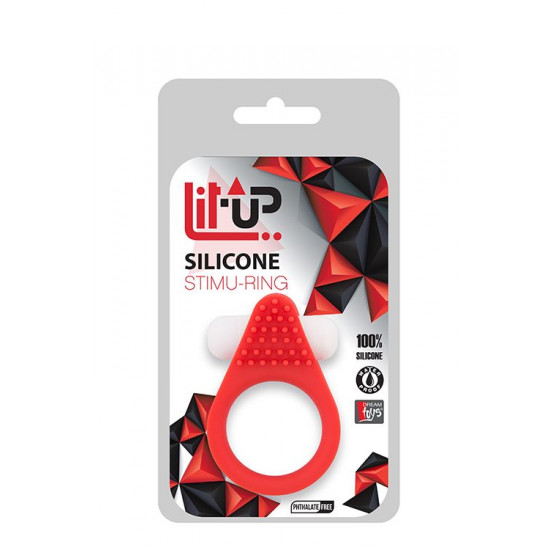 Красное эрекционное кольцо Silicone Stimu-Ring