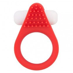 Красное эрекционное кольцо Silicone Stimu-Ring