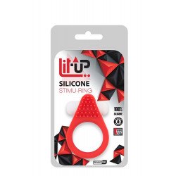 Красное эрекционное кольцо Silicone Stimu-Ring