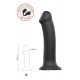 Черный фаллос на присоске Silicone Bendable Dildo XL - 20 см.