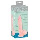 Реалистичный фаллоимитатор с чуть зауженной головкой Medical Silicone Dildo - 21 см.