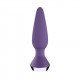 Фиолетовая анальная пробка с вибрацией Satisfyer Plug-ilicious 1 - 13,5 см.
