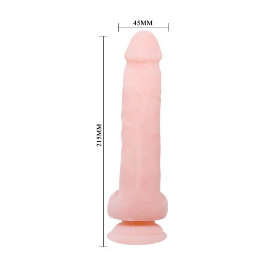 Телесный фаллоимитатор на присоске Super Dildo - 21,5 см.