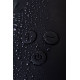 Чёрный вибратор WANAME Storm со стимулирующими рёбрами - 22,5 см.