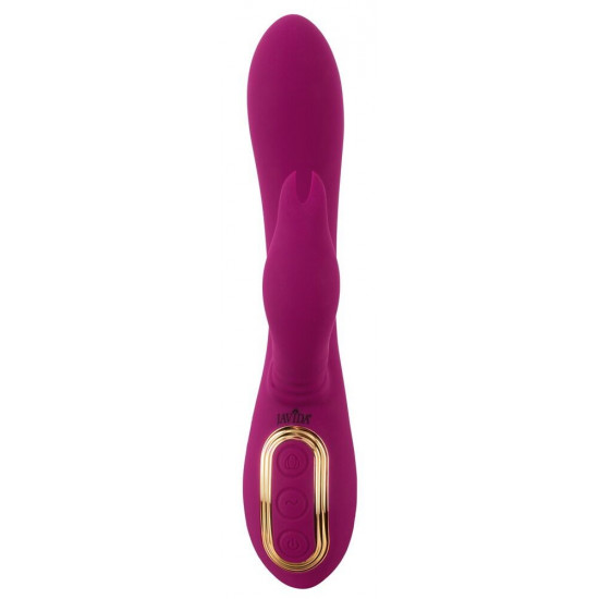 Фиолетовый вибратор 3 Function Vibrator с вращением бусин - 23 см.