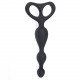 Чёрная анальная цепочка ANAL ANCHOR SILICONE - 16,5 см.