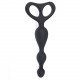 Чёрная анальная цепочка ANAL ANCHOR SILICONE - 16,5 см.