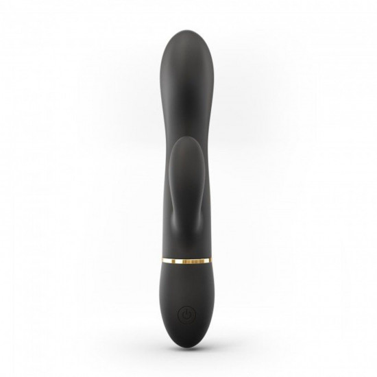 Черный вибратор-кролик Dorcel Glam Rabbit - 21 см.