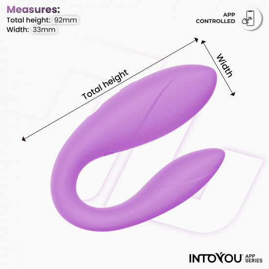 Сиреневый интерактивный вибромассажёр для пар Couple Toy Lavender