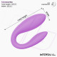 Сиреневый интерактивный вибромассажёр для пар Couple Toy Lavender