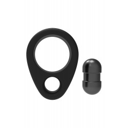Черное эрекционное кольцо Cockring Single Weight