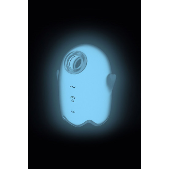 Белый люминесцентный вакуум-волновой стимулятор клитора Glowing Ghost