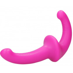 Розовый безремневой страпон Silicone Strapless Strapon