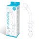 Изогнутый стеклянный фаллоимитатор 12’’ Girthy Ribbed G-Spot Glass Dildo With Handle Grip Double Ended - 30 см.