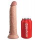 Телесный фаллоимитатор 9  Silicone Dual Density Cock - 25,4 см.