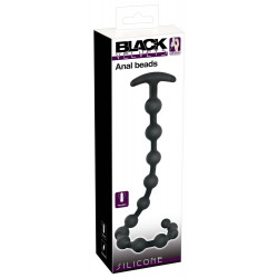 Черные анальные бусы Anal beads - 50 см.
