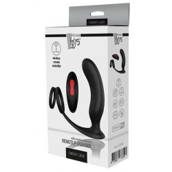 Черный массажер простаты Remote P-Pleaser - 15 см.