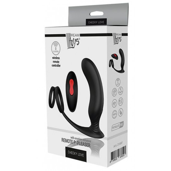 Черный массажер простаты Remote P-Pleaser - 15 см. Черный массажер простаты Remote P-Pleaser - 15 см.