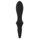 Черный вибратор-кролик с функцией расширения Inflatable Rabbit Vibrator - 18,3 см.