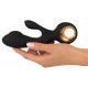 Черный вибратор-кролик с функцией расширения Inflatable Rabbit Vibrator - 18,3 см.