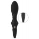 Черный вибратор-кролик с функцией расширения Inflatable Rabbit Vibrator - 18,3 см.