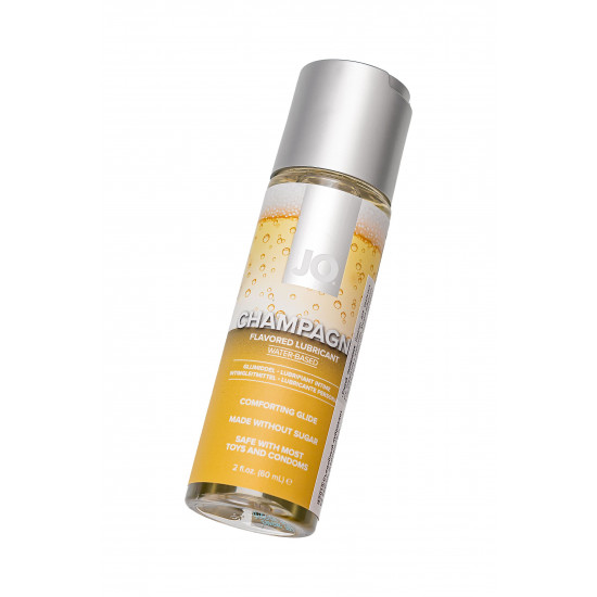 Лубрикант на водной основе JO H2O Champagne Flavored Lubricant с ароматом шампанского - 60 мл.