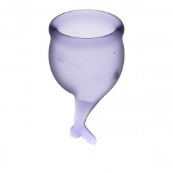 Набор фиолетовых менструальных чаш Feel secure Menstrual Cup