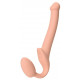 Телесный безремневой страпон Silicone Bendable Strap-On - size S