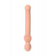 Телесный безремневой страпон Silicone Bendable Strap-On - size S