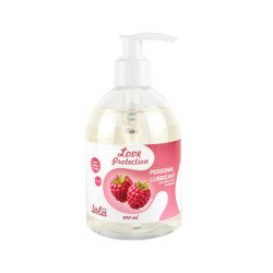 Лубрикант на водной основе Love Protection Raspberry с ароматом малины - 300 мл.