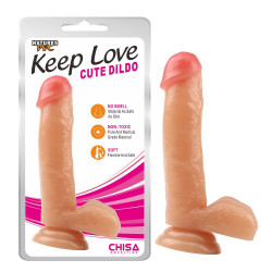 Телесный фаллоимитатор Cute Dildo - 17,5 см.