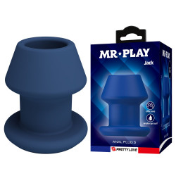 Синий анальный расширитель Jack Anal Plug S - 7,7 см.