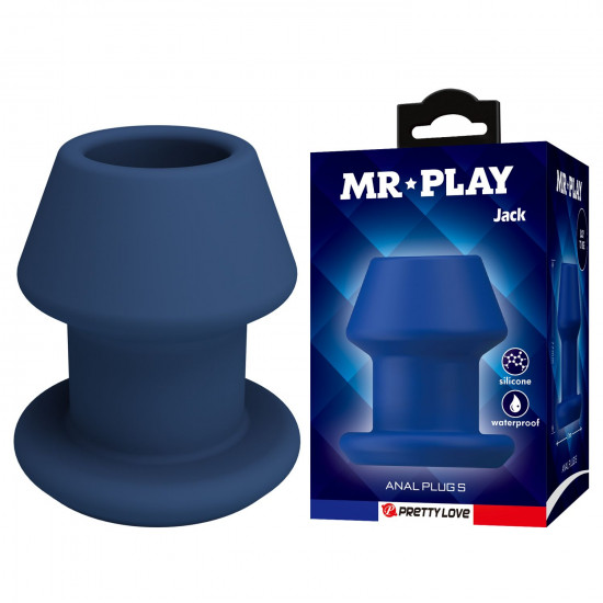 Синий анальный расширитель Jack Anal Plug S - 7,7 см.