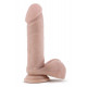 Телесный фаллоимитатор-реалистик 8 Inch Posable Dildo With Balls - 20,3 см.