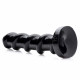 Черный стимулятор с винтовой конструкцией Mighty Screw - 24,1 см.