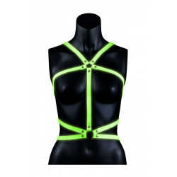 Портупея Body Harness с неоновым эффектом - размер L-XL