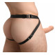 Телесный полый страпон 2  Erection 28X Smooth Vibrating Silicone Penis Sheath - 16 см.