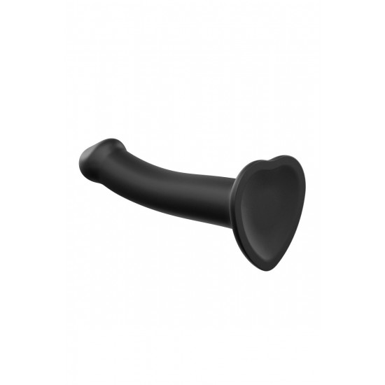 Черный фаллос на присоске Silicone Bendable Dildo S - 17 см.