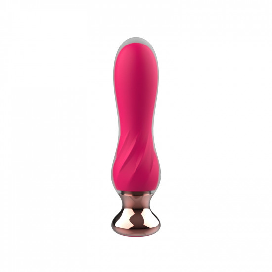 Розовый мини-вибратор Mini Vibrator с пультом ДУ - 12,5 см.