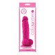 Ярко-розовый фаллоимитатор на присоске ColourSoft 5  Soft Dildo - 17,8 см.