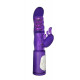 Фиолетовый вибратор с клиторальным стимулятором CLASSIC TRI PRONGE - 24 см.