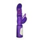 Фиолетовый вибратор с клиторальным стимулятором CLASSIC TRI PRONGE - 24 см.