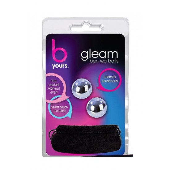 Серебристые вагинальные шарики Gleam Stainless Steel Kegel Balls