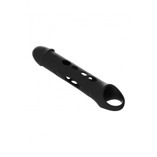 Черная насадка-удлинитель Vibrating Extender With Remote с вибрацией