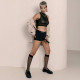 Черные трусики-боксеры для фиксации насадок Strap-on-me Harness Lingerie Allure - size M