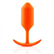 Оранжевая пробка для ношения B-vibe Snug Plug 3 - 12,7 см.