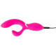 Ярко-розовый вибратор-кролик Bendable Rabbit Vibrator - 19,8 см.